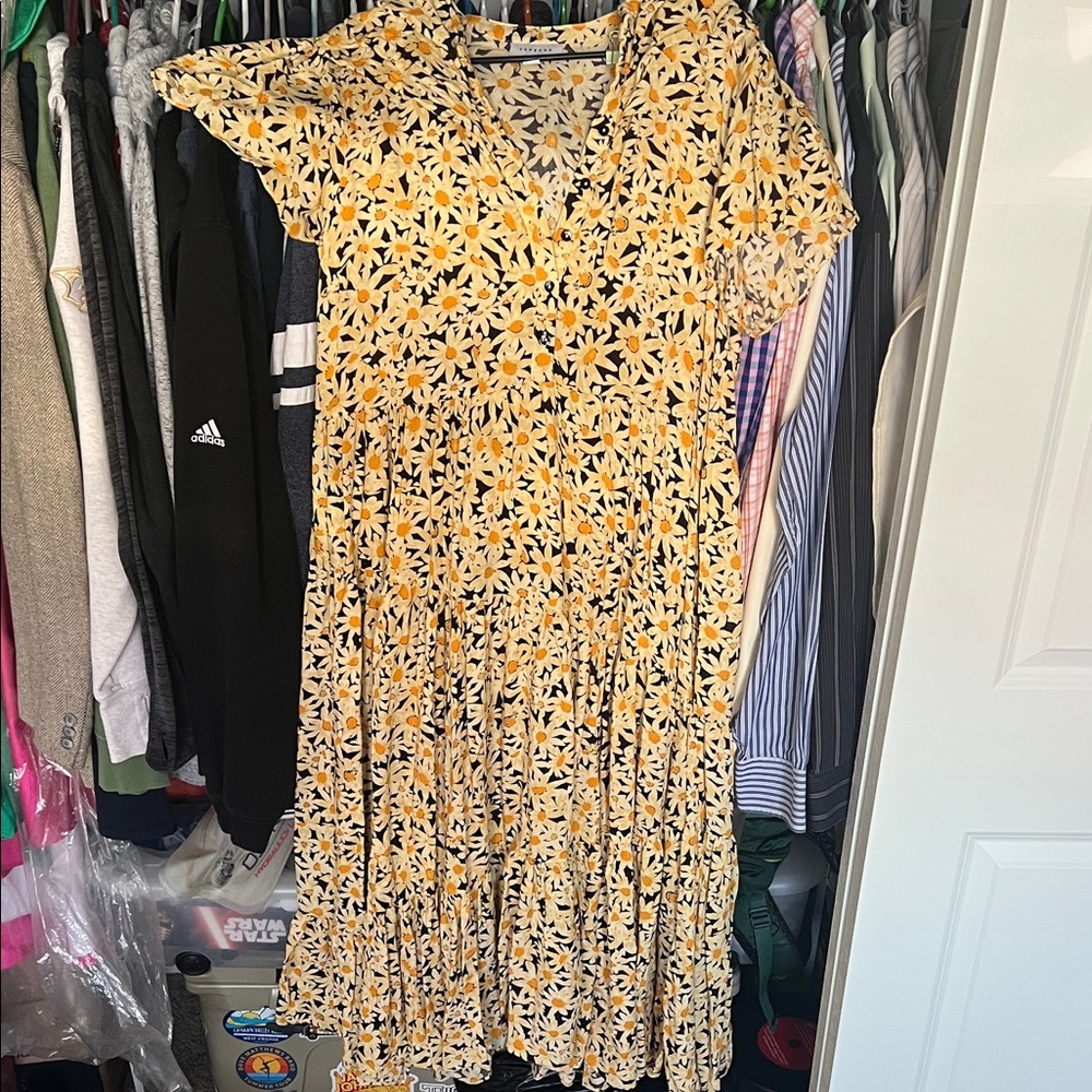 Top Shop Floral Yellow Dress